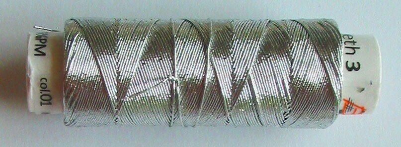 40/2 Elisabeth kiiltävä metal, 50 m Silver