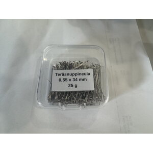 Teräsnuppineulat 34 x 0,55 mm 25 g