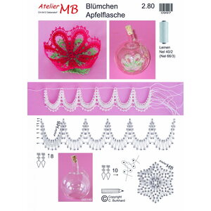 Blümchen Apfelflasche